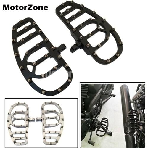 Wide MX Offroad Chopper Bobber Style Front Foot Pegs foot Pedals Foot Rest with Non-Slip Traction for Harley Dyna Sportster Bob