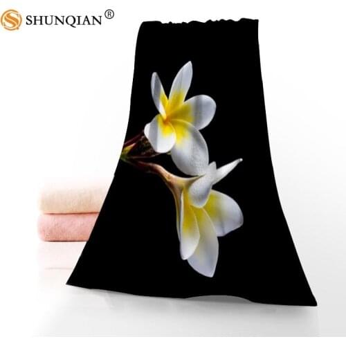 Customize All Flowers And Frangipani 35x75cm Daily Exercise Fitness Fast Dry Face Microfiber Towel