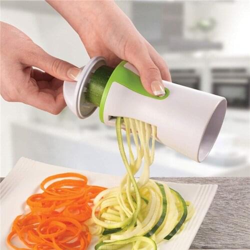 Portable Spiralizer Vegetable Slicer Handheld Stainless Steel Slicers For Potatoes Carrot Zucchini Spaghetti Kitchen Accessories