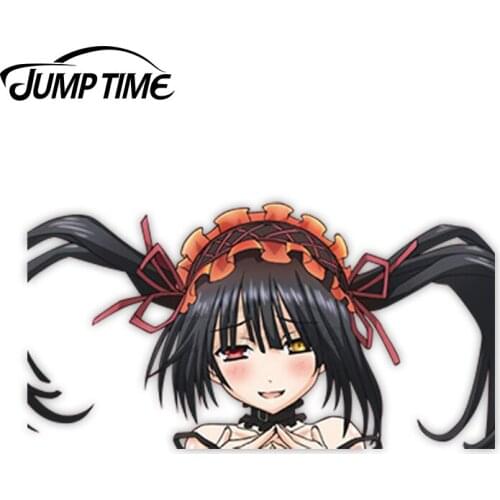 Jump Time Date a Live Tokisaki Kurumi Sexy Cute Anime Girl Vinyl Decal Waifu Peeker Big Head Car Stickers