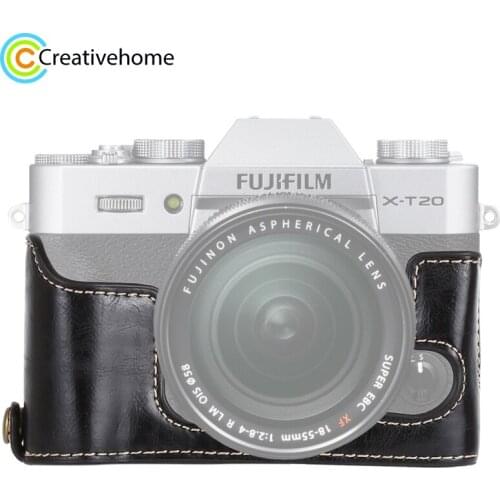 PULUZ For FUJIFILM X-T10 Case 1/4 inch Thread PU Leather Camera Case Base for FUJIFILM X-T20 DSLR Accessories