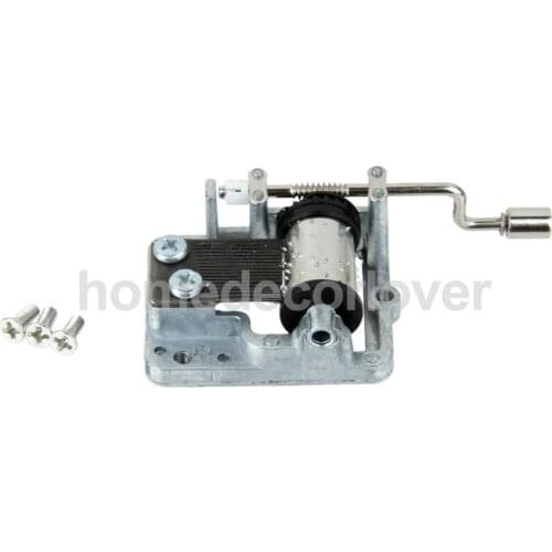 Hand Crank Mechanical Movement Music Box Play and Julie