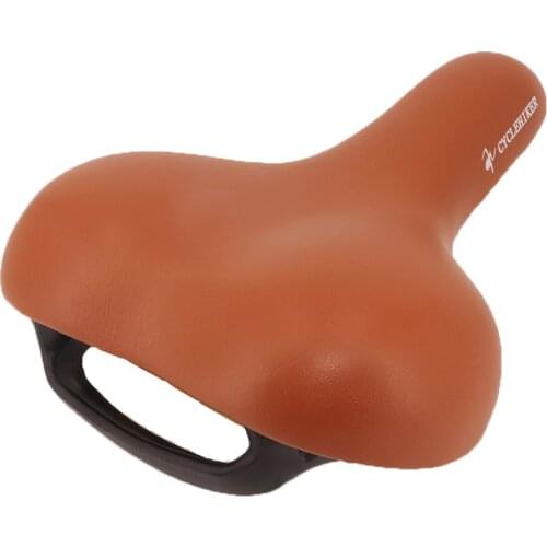 Bicycle Saddle Retro Leather Mountain Road Bike Saddles Soft Comfortable Breathable Bike Cycling Seat brown Bicycle Parts
