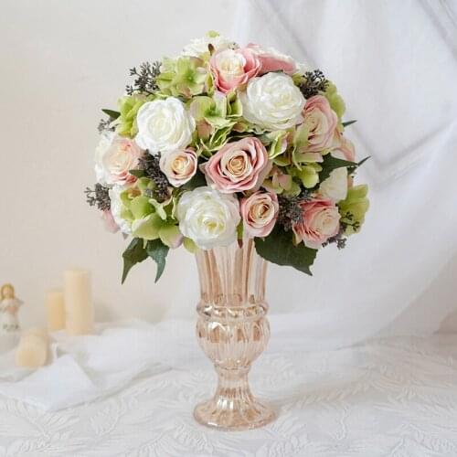 Wedding road lead simulation flower welcome flower table flower wedding hall flower ball T stage background