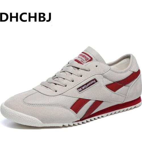 Grey Leather Man Sneakers Men Sport Shoes Woman Running Shoes For Men Light Weight Mens Sports Shoes Athletic