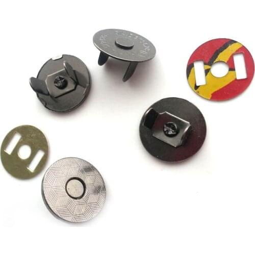 Thin Magnetic Snap Closures black Nickel Color Thin Magnetic Snap Closures 14mm