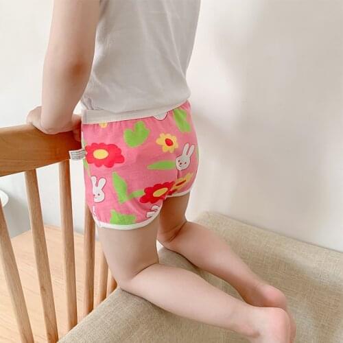 3Pcs/lot Kids Panties For Girls Cotton Cute Underwear Baby Pink Briefs Toddler Funny Shorts Boxers Underpants Children Clothing