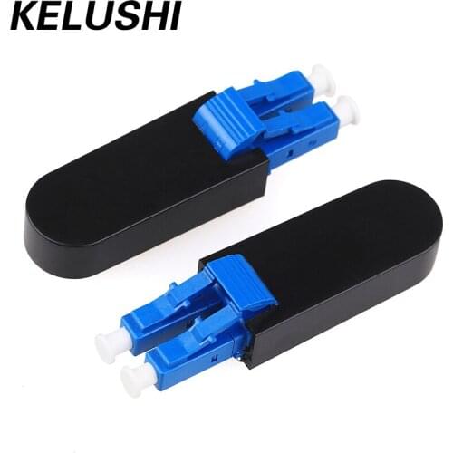 KELUSHI LC/UPC SM MM Fiber Optic Loopback OM3 OM4 Optical Fiber Connector FTTH Tool Adapter 50/125 62.5/125 1.25mm