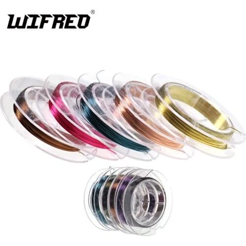 Wifreo 0.3mm Fly Tying Copper Wire Jewelry Line for Copper John Fly Midge Larve Nymph Fly Tying Material Round Metal Thread