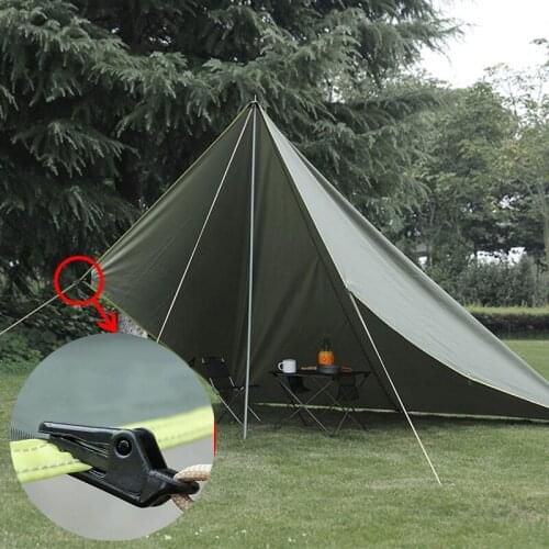 10/20pcs Multi-tool Crocodile Shape Tent with Carabiner Clips Awning Tarp Clip Buckle Fixed Outdoor Hiking Camping Accessories