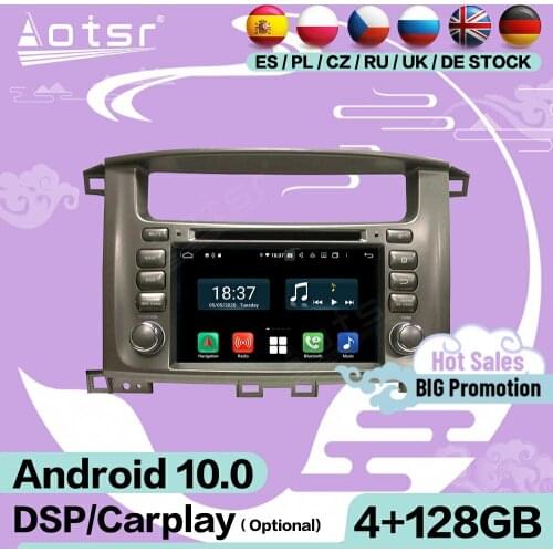 128 Carplay Android For Toyota Land Cruiser 100 LC100 1998 1999 2000 2001 2002 2003 2004 2005 2006 GPS Audio Radio Receiver Unit