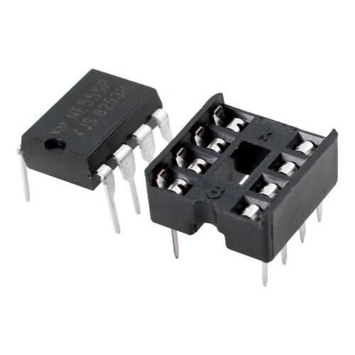 20pcs NE555 IC 555 & 8 Pin DIP Sockets (10 each) ic ne555 and Sockets DIP8 diy for arduino starter kit