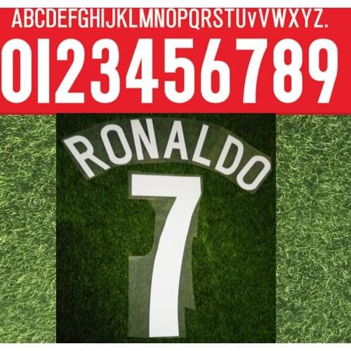 2004-2006 Lextral Nameset #7 Ronaldo #11 Giggs Solskjaer Scholes Rooney Customize Any Name Number Diy Printing Flocking