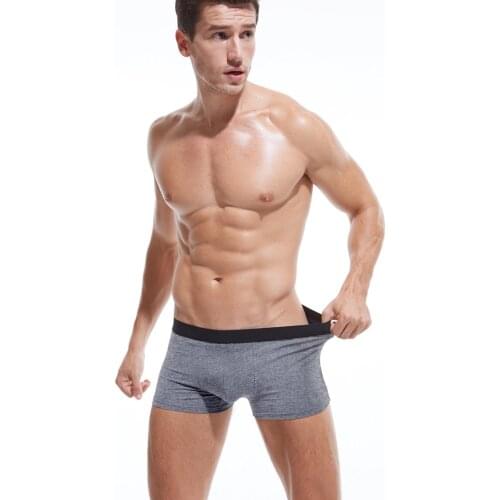 4pcs/lot 2019 Male Breathable Panties Cotton Mens Underwear Boxers Man Boxer Solid Underpants Comfortable Shorts