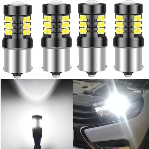 4x 1156 P21W BA15S Canbus LED Auto Tail Brake Bulb Car Daytime Running Lights T15 W16W Reverse Light for tiguan cruze touran