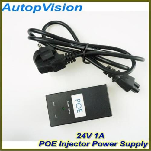 5PCS free shipping! Desktop POE Injector 10/100Mbps Power Supply Input 100V-240V Output 24V 1A