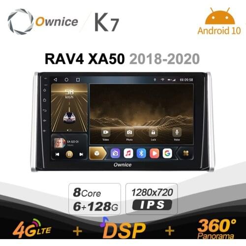 720P K7 Android 10.0 Car Radio Stereo for Toyota RAV4 XA50 2018 - 2020 4G LTE 360 2din Auto Audio System 6G+128G SPDIF Coaxial