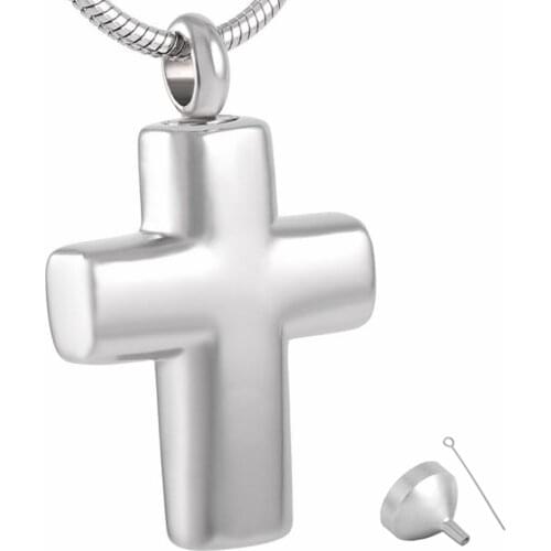 8391 Stainless Cross Urn Pendants Cremation Jewelry Memorial Keepsakes