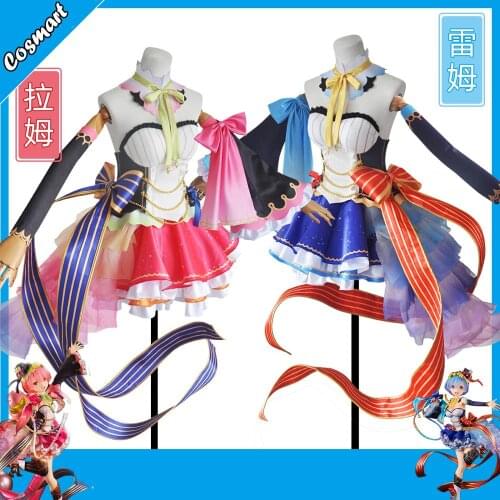Anime Re:Life in a different world from zero Ram Rem Ver Idol Lolita Dress Uniform Cosplay Costume Halloween Suit For Women Outf
