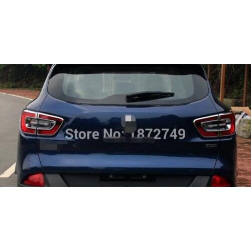 Auto ABS Chrome Rear Tail Light Lamp Taillight Cover Trim Frame Sticker For Renault Kadjar 2016 Car Accessories