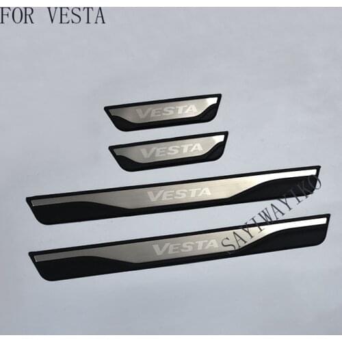 Car Styling FIT For LADA VESTA sw cross 2017 2018 Stainless Steel Door Sill Scuff Plate Welcome Pedal Accessories