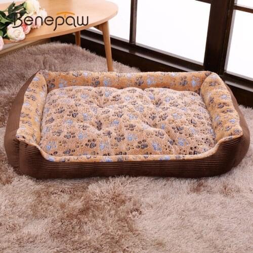 Benepaw Cozy Double-sided Dog Bed For Small Medium Large Dogs High-quality Washable Paw Puppy Home Antislip Waterproof Bottom