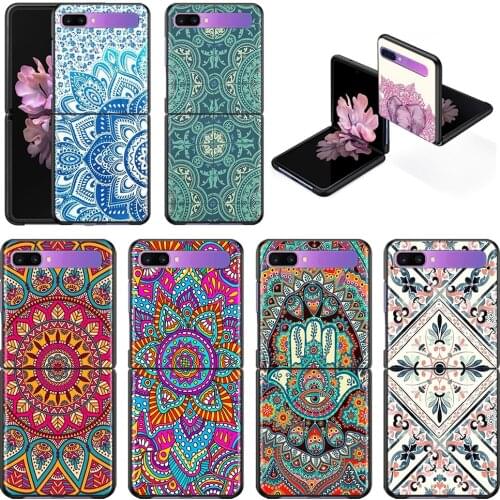 Smartphone Case For Samsung Galaxy Galaxy Z Flip 3 5G Cover Shell TPU Caso Mobilephone Fundas Mandala Chakra Yoga