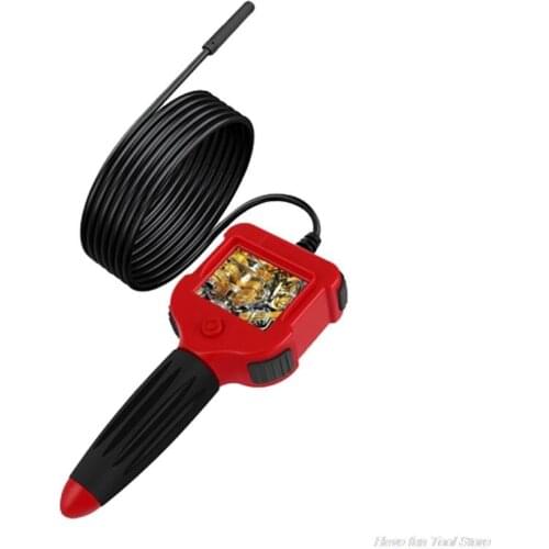 Digital Borescope 2.4 inch Color LCD Endoscope Camera 5.5MM IP67 Waterproof Semi-Rigid Snake Camera With 6 LED