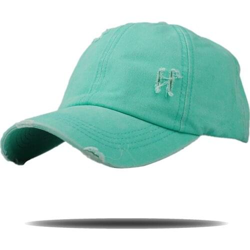 European and american jeans baseball cap fashion sunshade make old holes snabpack hats