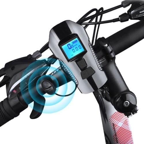 2pcs Back Headlight Lamp Flashlight Bicycle Taillight Waterproof T6 LED MTB Bike Headlight with Horn Computer