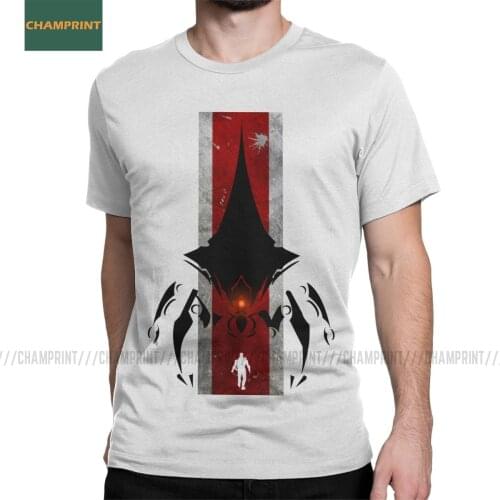 The Commander Mass Effect T-Shirts for Men Garrus Shepard Wrex Reapers Mordin Game Cotton Tees Short Sleeve T Shirt 4XL 5XL