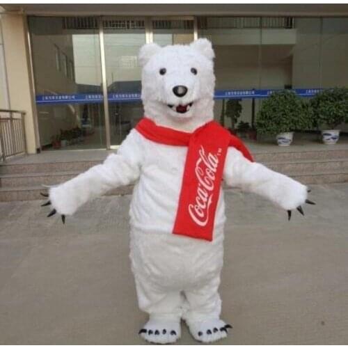 2019 Hot Polar Bear Mascot Costume Cosplay Dress Suit Adult Birthday Party Dress High Quality Cartoon Character Unisex Clothing