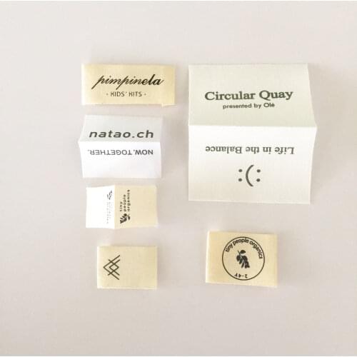 Good Price Custom Fashion Logo Soft Clothing Printed Organic Cotton Label For Garment