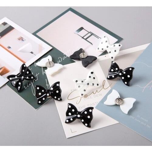 9pcs Dot butterfly Push Pins Decorative Thumbtack Wall Tacks Pin Furniture Nail Stationery Cute Pushpin Creative Personality