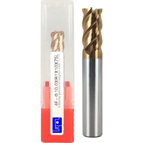 5PCS HRC63 4 5 6 8 10 12*50 60 75mm stainless steel special tungsten steel milling cutter steel cutting end mill