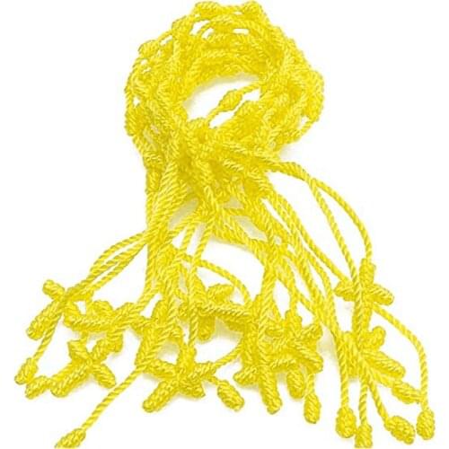 L5YC 12Pcs Tibet Bracelet Red Cord Bracelet Adjustable Kabbalah 7 Knot String Cross Bracelet Amulet for Protection Good Luck