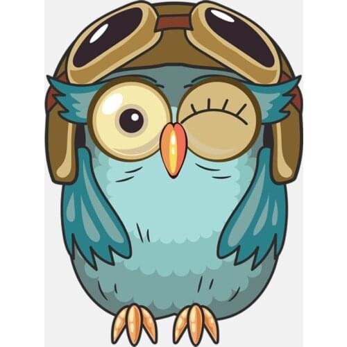 Hot Sell Personality Aviator Owl Car Stickers Accessories Motorcycle Sunscreen Waterproof PVC 13cm *10cm
