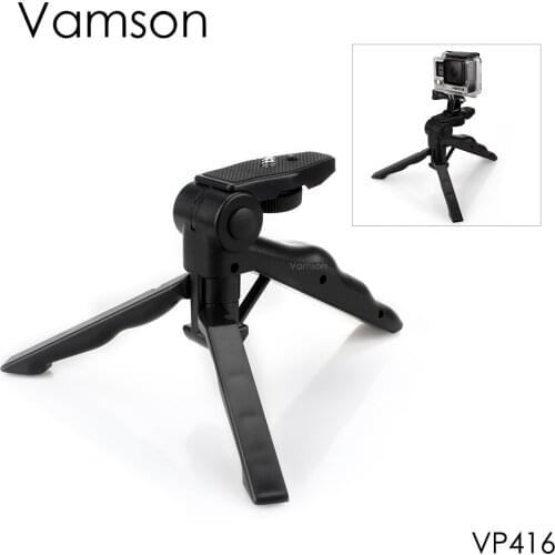 Vamson for gopro9 Black Beauty Leg High Tripod Monopod with Adapter And Screw for GoPro Hero 9 8 7 6 5 4 3 for Yi VP416