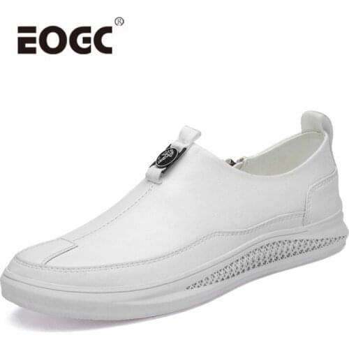 Full Grain Leather Men Loafers High Quality Soft Breathable Men Flats Shoes Handmade Outdoor Casual Shoes Men