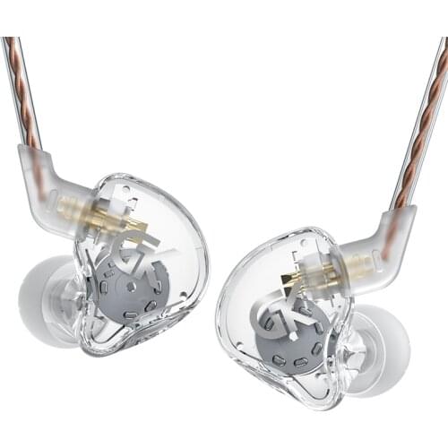 GK GST Earphones 1DD+1BA Hybrid HIFI Bass Earbuds In Ear Monitor Headphones Sport Noise Cancelling Headset For TRN MT1 KZ ZST