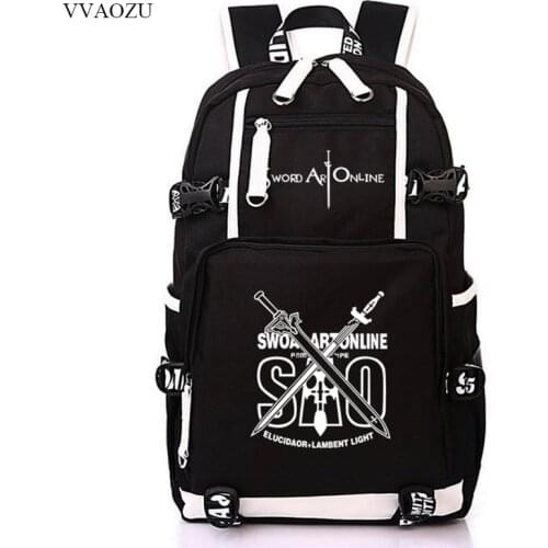 Sword Art Online Nylon Backpack Students Backpack For Boy Girl SAO Rucksack Women Backpack School Bag Bookbag Mochila Escolar