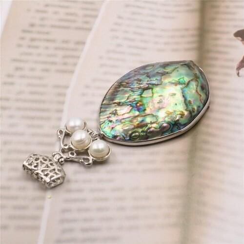 New Fashion Natural Multicolor Outlet Abalone Shell Inlaid Necklace Pendant Accessories Gift Stone Beads Y565 Free Shipping