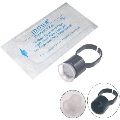 Disposable Microblading Ring Tattoo Ink Cup Permanent Eyebrow Makeup Pigment Container Caps Tattoo Accessories