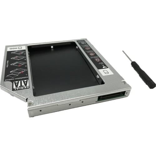All aluminum notebook optical drive bit 12.7mm second hard disk box SATA to IDE interface 2.5 inch SDD HDD