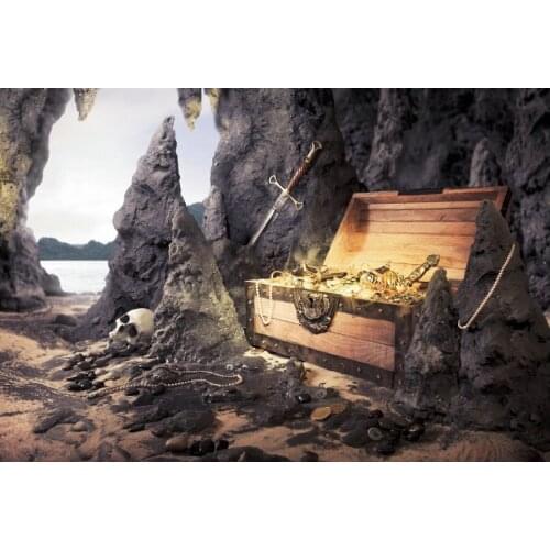 Rave Party Backdrop Seaside Treasure Chest Photography Background Newborn Baby Shower Birthday Wedding Photo Shooting Props