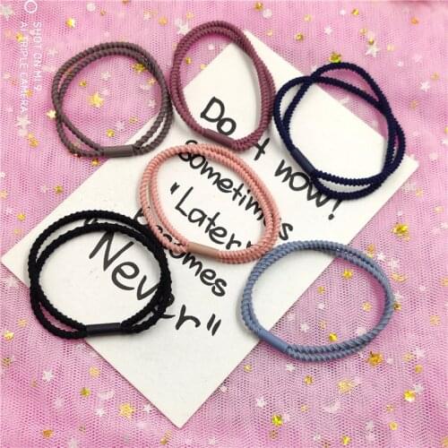 1PCS Simple Spiral 6 Colors Elastic Hair Bands For Girls Bohemian Headband Scrunchy Korean Kids Hair Accessories For Women NEW