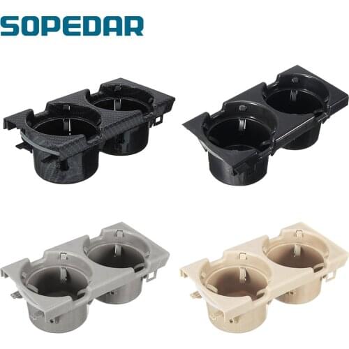 SOPEDAR Car Center Console Water Cup Dual Bottle Holder Coin Tray For Bmw 3 Series E46 318I 320I 97-07 51168217953 51168248504