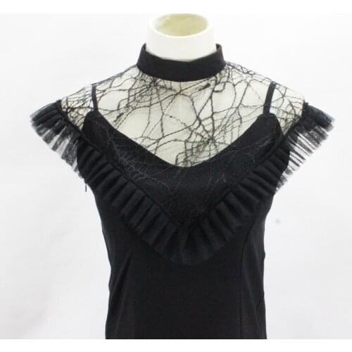 Women Mesh Black Fake Collars for Suits Dress False Collars Half Shirt Neckwear Detachable Collar Neck Ruff Clothing Accessory