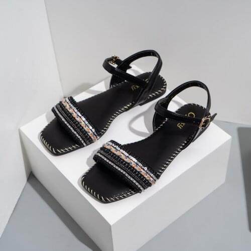 2021 womens summer shoes and embroidered sandals buckle slider comfortable slippers designer casual Sabot fashion casual shoe