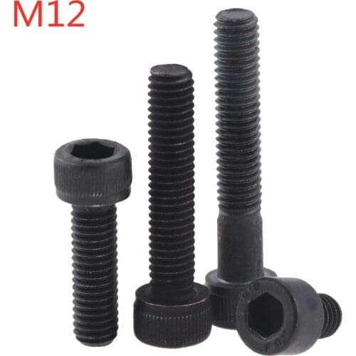 1PCS M12x16-130 50 60 80 90 120 DIN912 Grade 12.9 Allen Socket Head Screw Hexagon Socket Head Cap Screws Hex Socket Screw M12*16